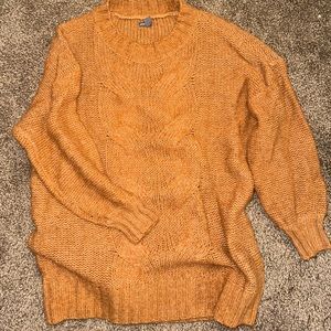 AE Aerie Oversized Knit Orange Sweater